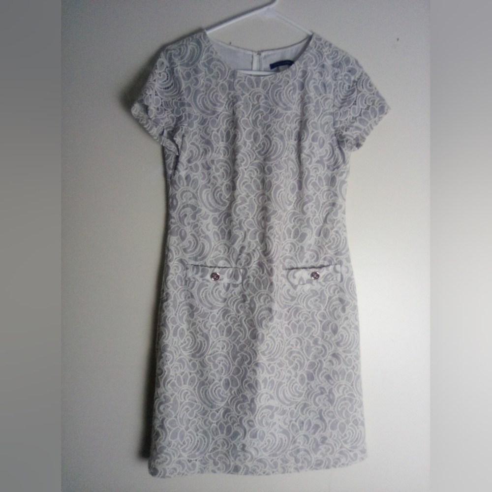 TOMMY HILFIGER  Elegant White Lace Dress SIZE 6 - Picture 3 of 7